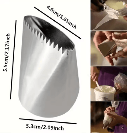 DecoTwist Double Sided Cream Nozzle Set For Professional Cake And Pastry Decorating 4