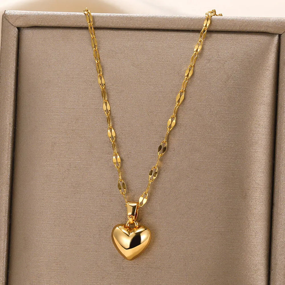 New Trendy Lip Chain, Stainless Steel Love Heart, Pendant Necklace Jewelry, Necklace For Women, Free Shipping