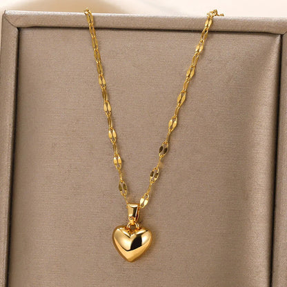 New Trendy Lip Chain, Stainless Steel Love Heart, Pendant Necklace Jewelry, Necklace For Women, Free Shipping