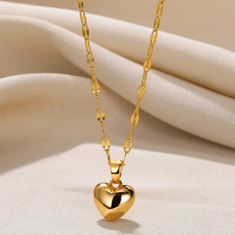 New Trendy Lip Chain, Stainless Steel Love Heart, Pendant Necklace Jewelry, Necklace For Women, Free Shipping