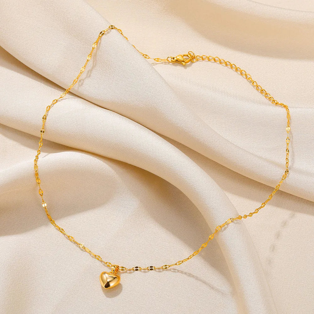 New Trendy Lip Chain, Stainless Steel Love Heart, Pendant Necklace Jewelry, Necklace For Women, Free Shipping
