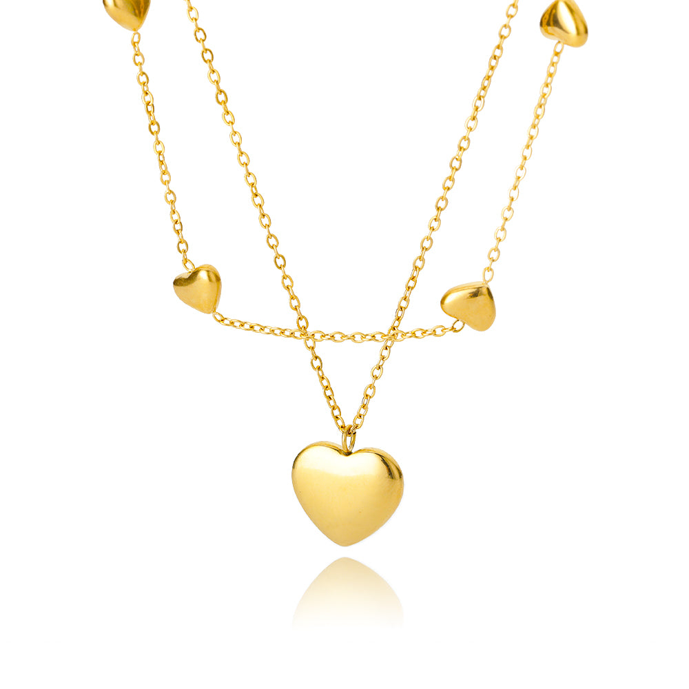New Trendy Lip Chain, Stainless Steel Love Heart, Pendant Necklace Jewelry, Necklace For Women, Free Shipping