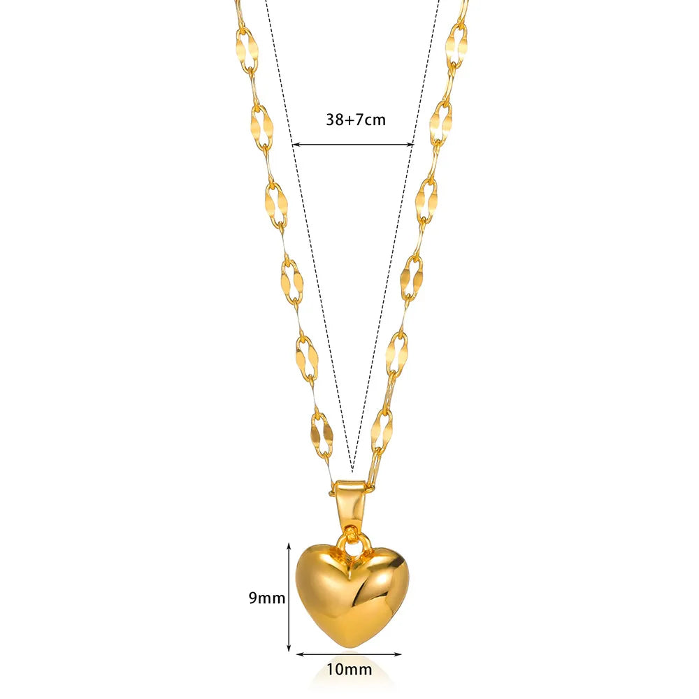New Trendy Lip Chain, Stainless Steel Love Heart, Pendant Necklace Jewelry, Necklace For Women, Free Shipping