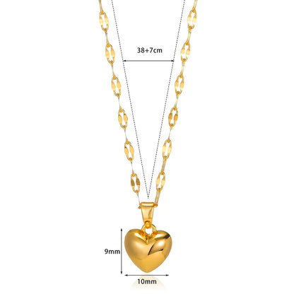 New Trendy Lip Chain, Stainless Steel Love Heart, Pendant Necklace Jewelry, Necklace For Women, Free Shipping
