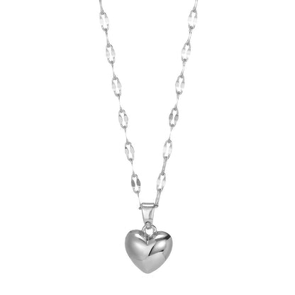 New Trendy Lip Chain, Stainless Steel Love Heart, Pendant Necklace Jewelry, Necklace For Women, Free Shipping