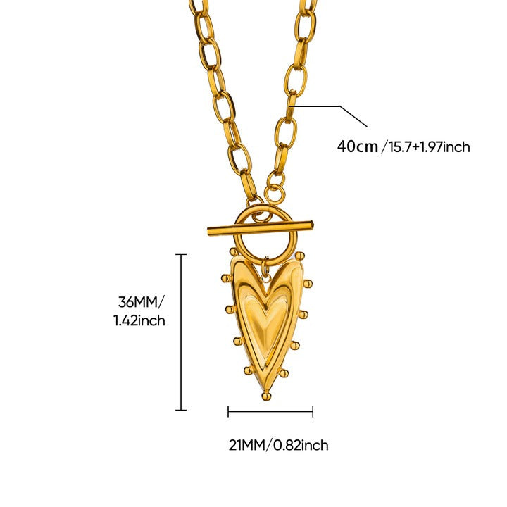 New Trendy Lip Chain, Stainless Steel Love Heart, Pendant Necklace Jewelry, Necklace For Women, Free Shipping