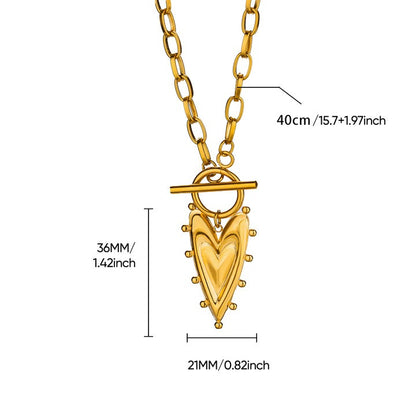 New Trendy Lip Chain, Stainless Steel Love Heart, Pendant Necklace Jewelry, Necklace For Women, Free Shipping