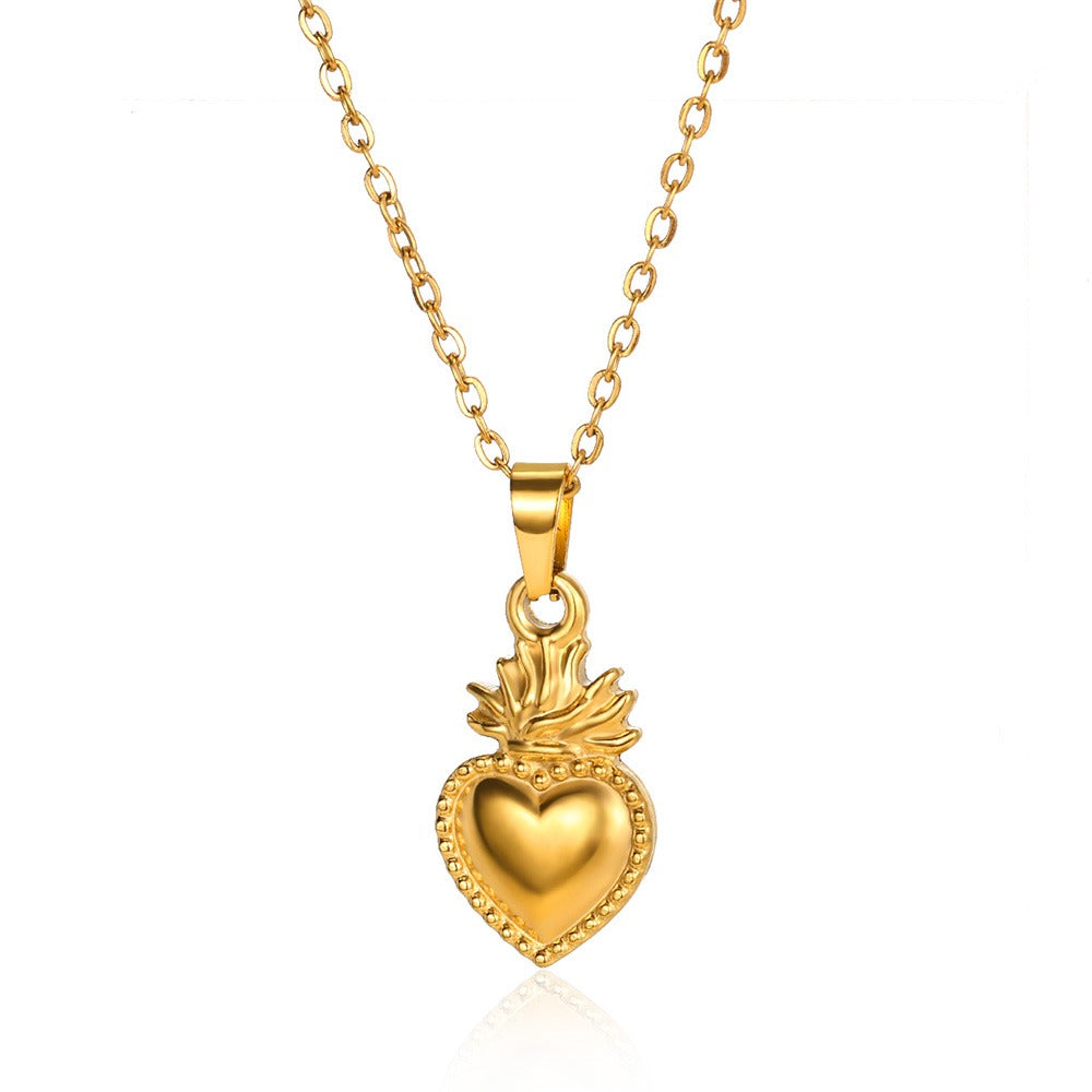 New Trendy Lip Chain, Stainless Steel Love Heart, Pendant Necklace Jewelry, Necklace For Women, Free Shipping