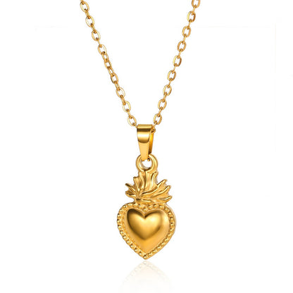 New Trendy Lip Chain, Stainless Steel Love Heart, Pendant Necklace Jewelry, Necklace For Women, Free Shipping