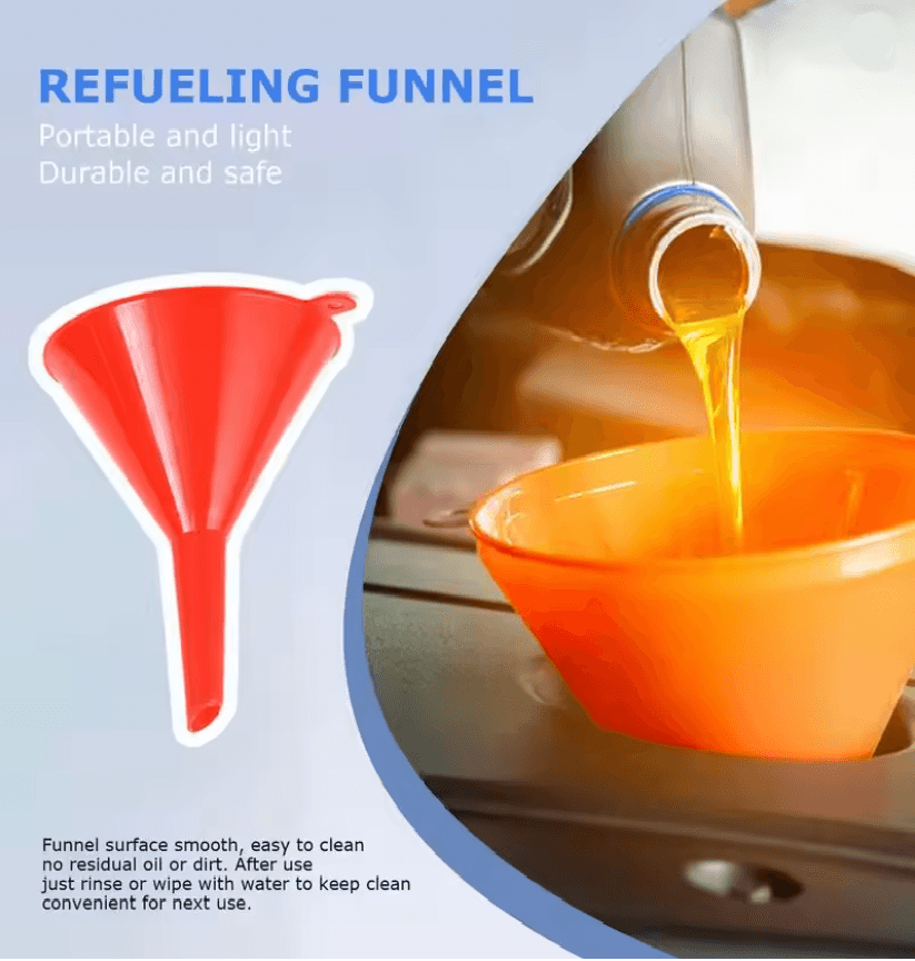 FlowEase 4 Piece Plastic Kitchen Funnel Set For Home Auto And Everyday Use 1