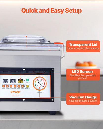 Chamber Vacuum Sealer Compact Food Packing Machine For Meats Marinades And Wet Foods Professional V 4