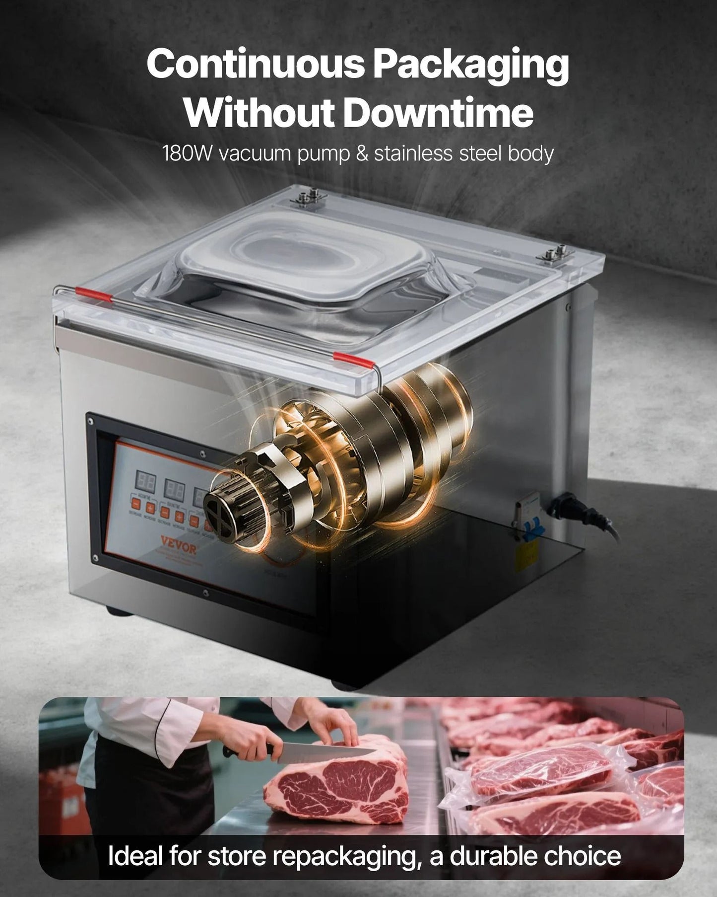 Chamber Vacuum Sealer Compact Food Packing Machine For Meats Marinades And Wet Foods Professional V 1