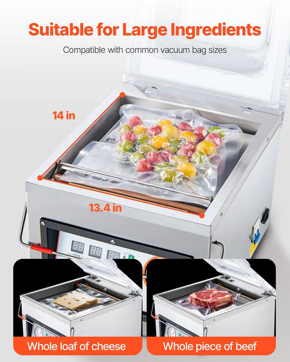 Chamber Vacuum Sealer Compact Food Packing Machine For Meats Marinades And Wet Foods Professional V 6
