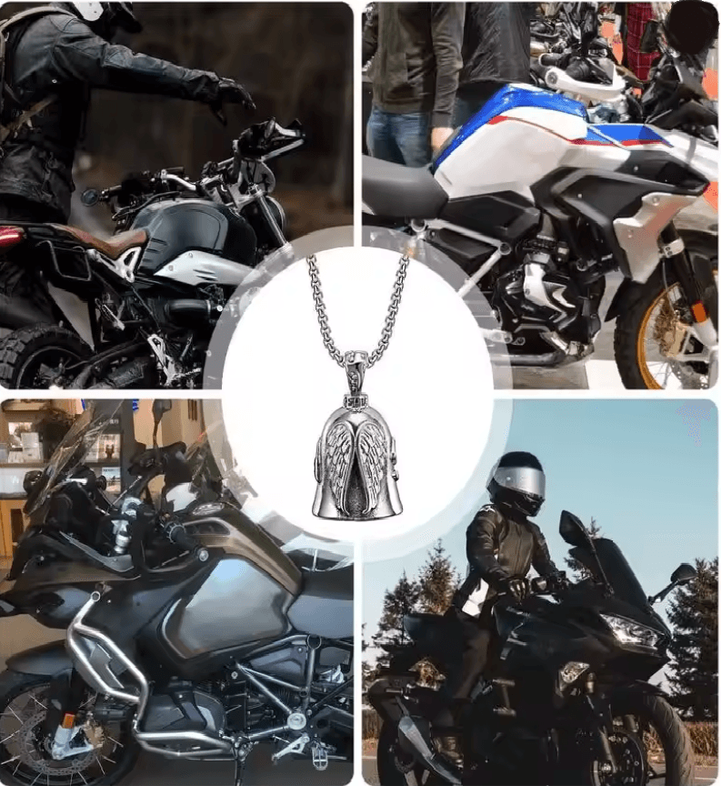 RideGuard Stainless Steel Motorcycle Guardian Bell With Keyring And Chain 3