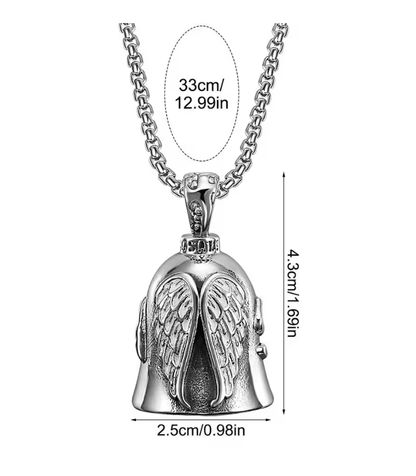 RideGuard Stainless Steel Motorcycle Guardian Bell With Keyring And Chain 5