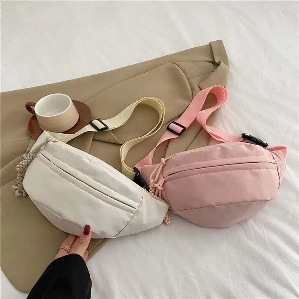 Canvas Crossbody Bags Solid Womens Chest Bag Waterproof Sling Waist Pack Hiking Bag Handbags Ladies 1