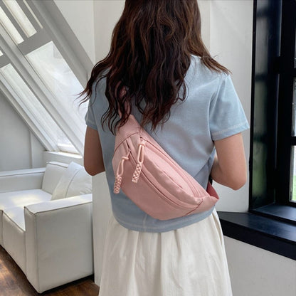 Canvas Crossbody Bags Solid Womens Chest Bag Waterproof Sling Waist Pack Hiking Bag Handbags Ladies 2