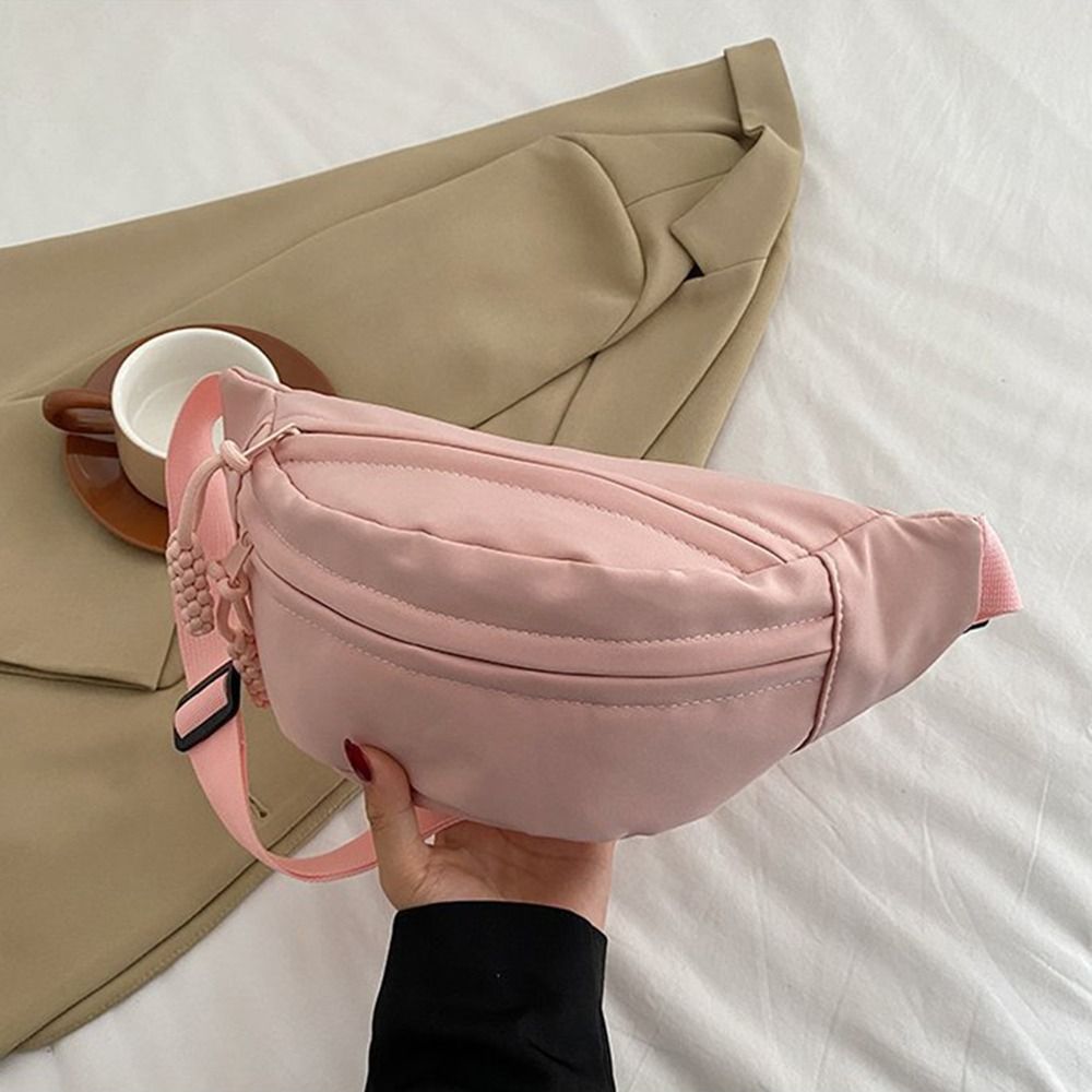 Canvas Crossbody Bags Solid Womens Chest Bag Waterproof Sling Waist Pack Hiking Bag Handbags Ladies 5