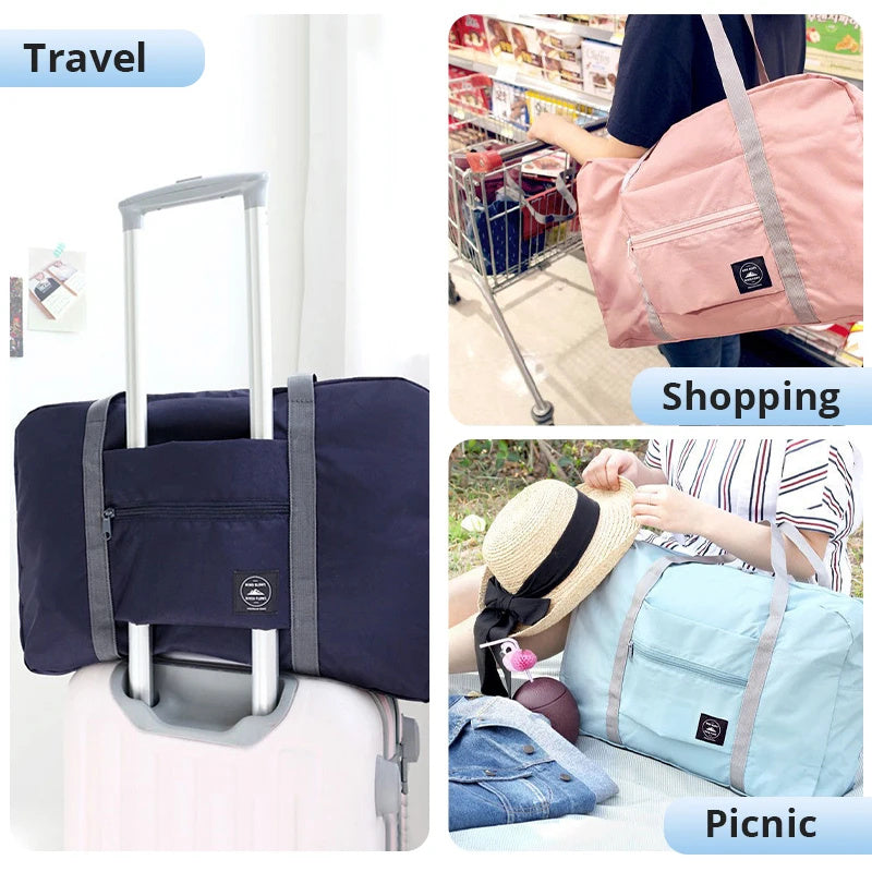 Folding Travel Bag, Travel Storage Bags, Large Handbag, Boarding Luggage, Move House, Picnic, Clothes Handbags