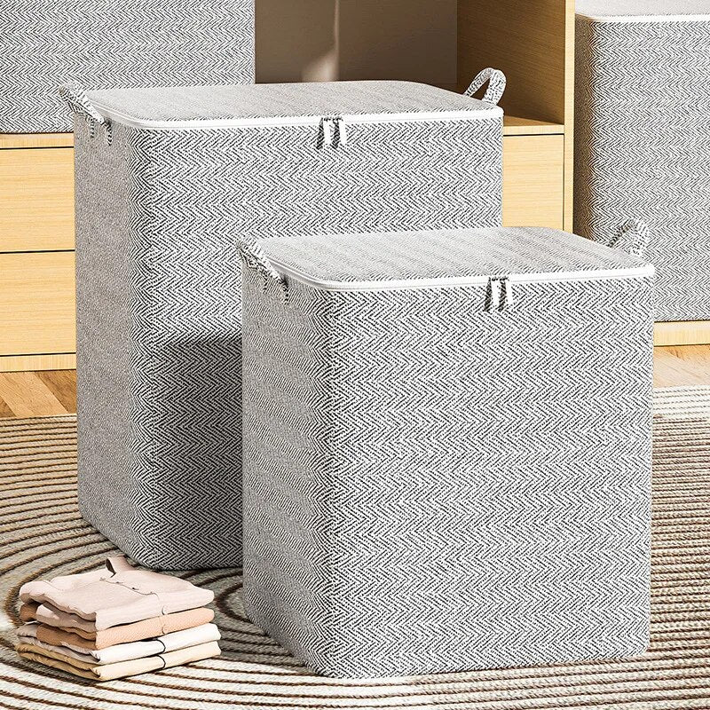 Storage Bag Non-woven Material, Household Large Capacity, Closet Wardrobe Organizer, Can Be Used For Quilt Clothing,