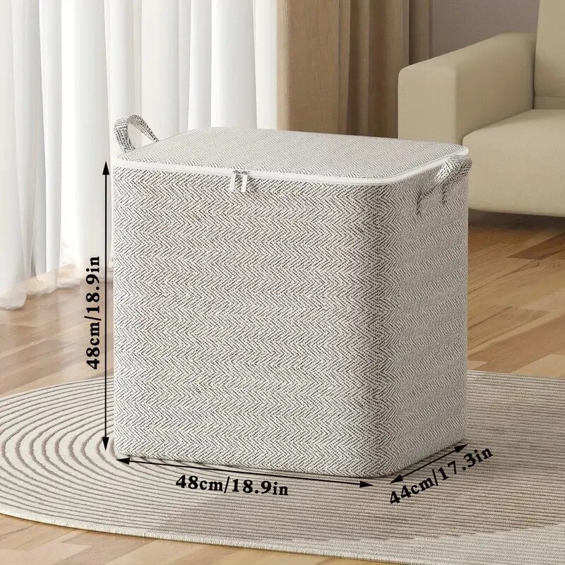 Storage Bag Non-woven Material, Household Large Capacity, Closet Wardrobe Organizer, Can Be Used For Quilt Clothing,