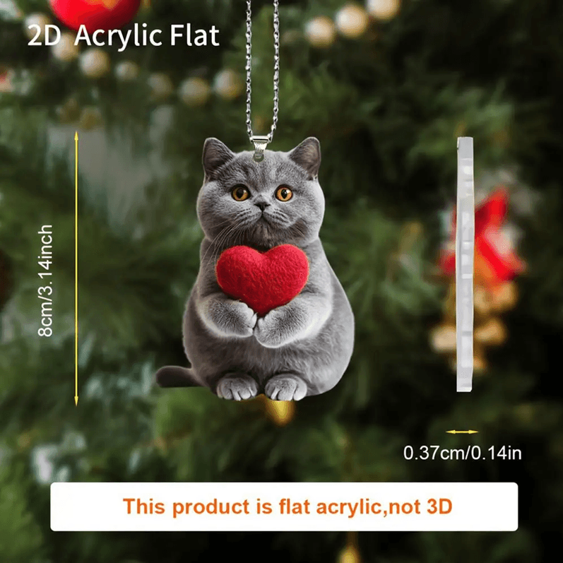 PawDrive Acrylic Cat Car Pendant for Fun and Stylish Vehicle Decoration
