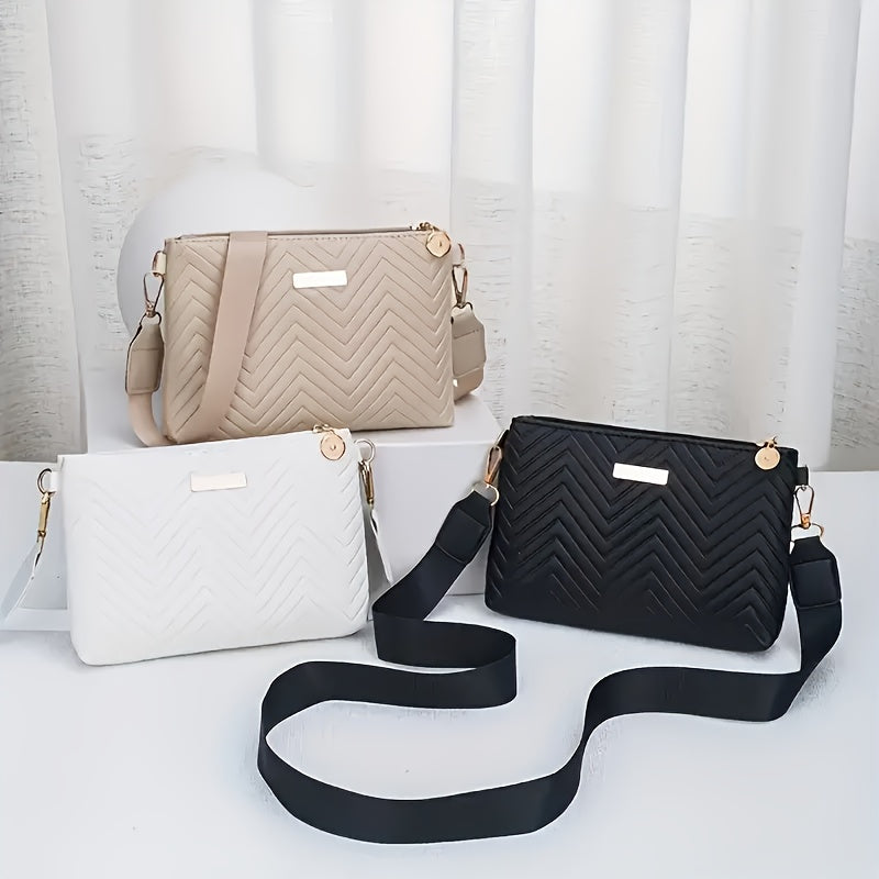 Solid Color Chain Crossbody Bag, Minimalist Small Shoulder Purse for Women, Elegant Everyday Handbag