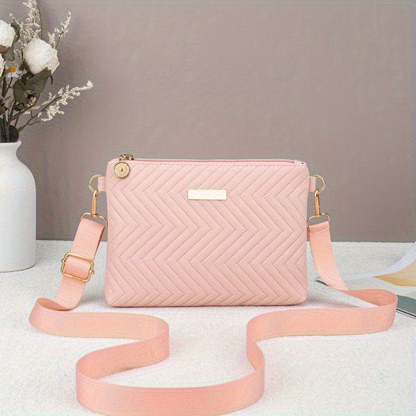 Solid Color Chain Crossbody Bag, Minimalist Small Shoulder Purse for Women, Elegant Everyday Handbag