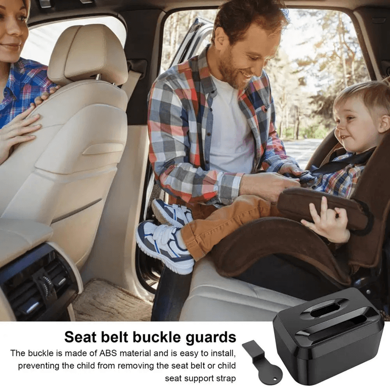 SafeLock Car Seat Belt Buckle Booster and Anti Escape Clip