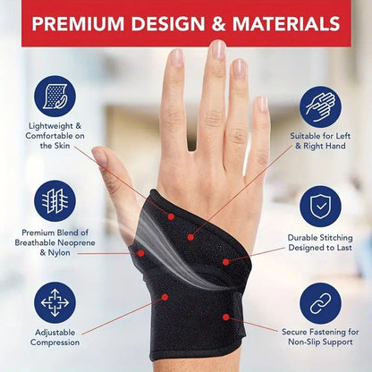 Wrist Brace Adjustable Support Wrap Strap, Carpal Tunnel Hand Brace for Men and Women, Fitness Wrist Wrap Suitable
