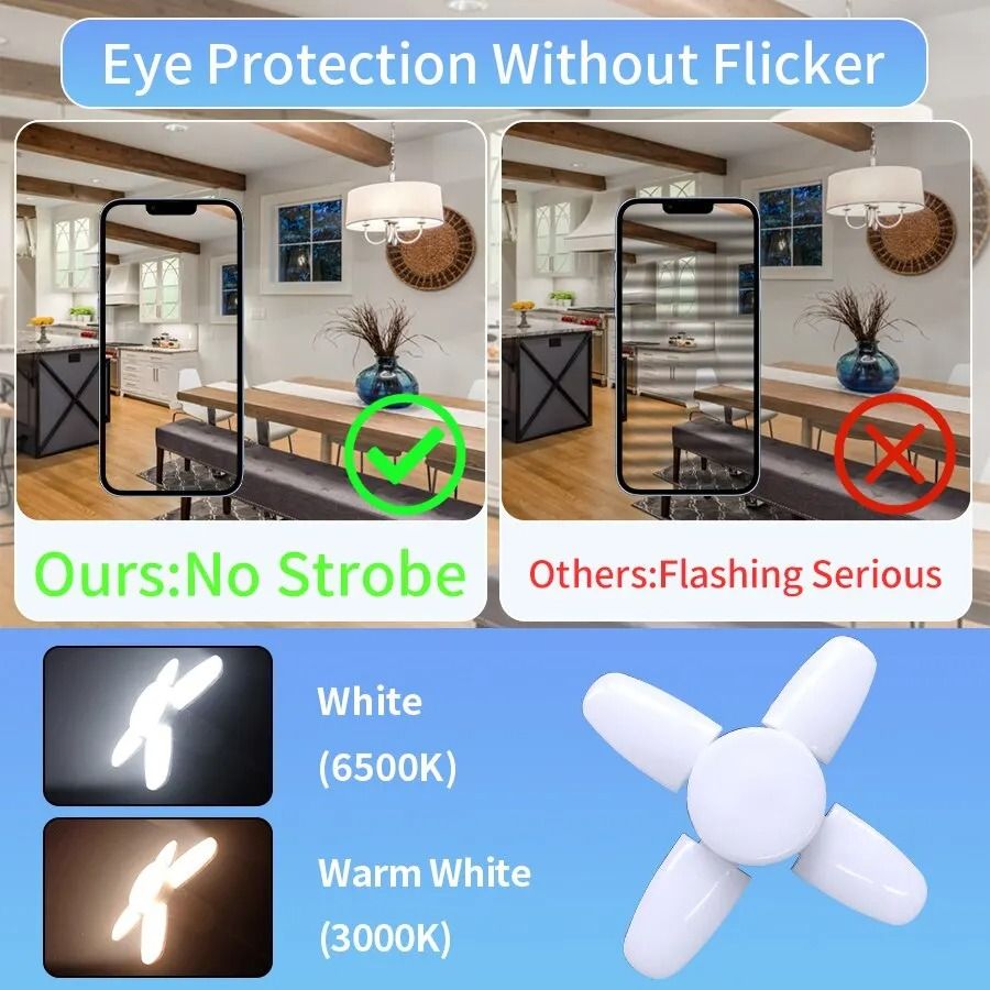 Foldable Fan Shape LED Bulb 28W Ceiling Light