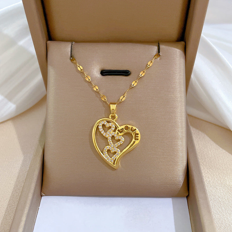 Necklaces For Women, Trendy Heart, Girls Love Gold Color, Birthday Party Jewelry