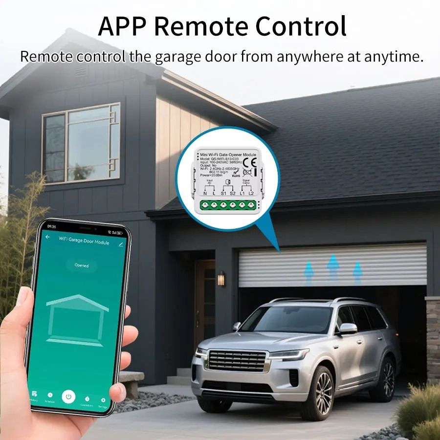 Tuya Smart Garage Door Opener Controller WiFi And Zigbee 1