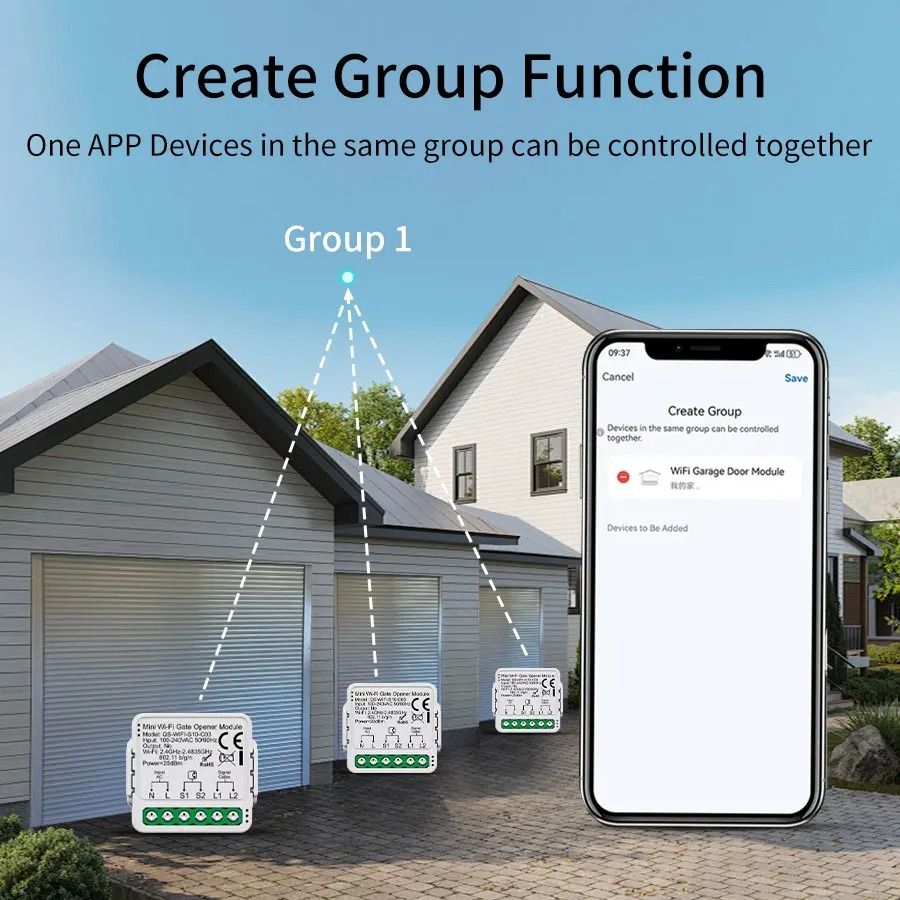 Tuya Smart Garage Door Opener Controller WiFi And Zigbee 2