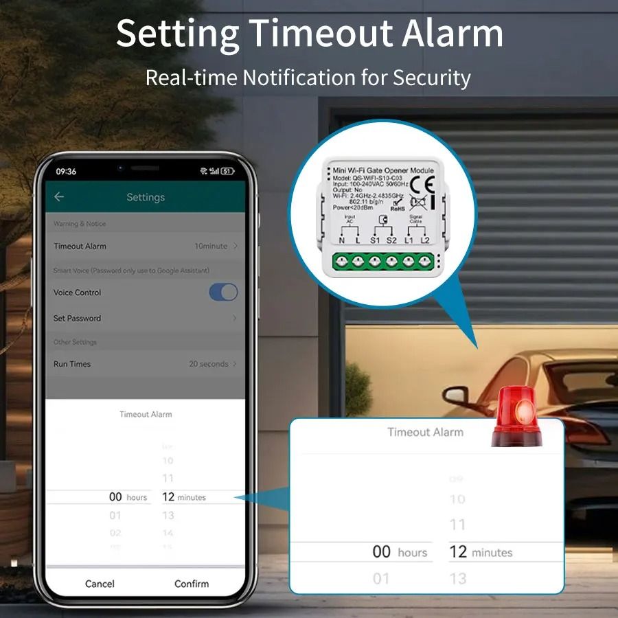 Tuya Smart Garage Door Opener Controller WiFi And Zigbee 4