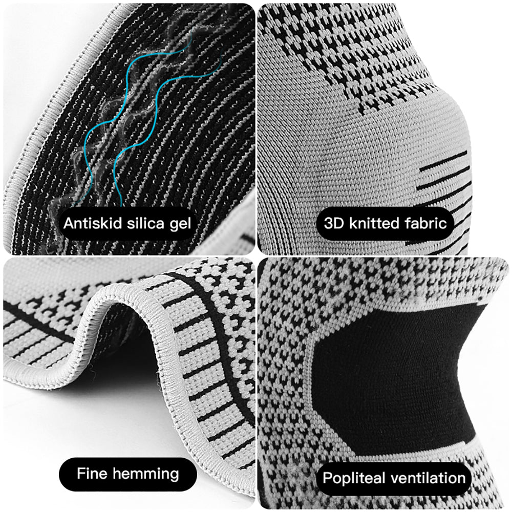 Meniscus Silicone Compression Knee Pads Strap Sport Knee Braces Basketball Patella Medial Support R 1