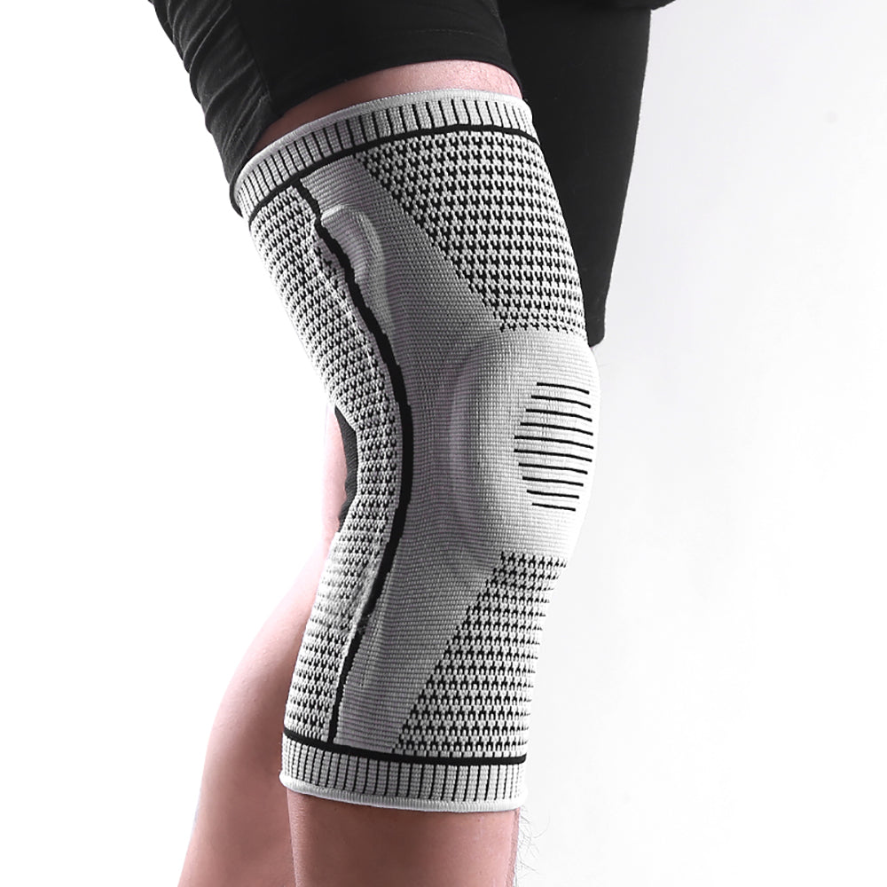 Meniscus Silicone Compression Knee Pads Strap Sport Knee Braces Basketball Patella Medial Support R 2