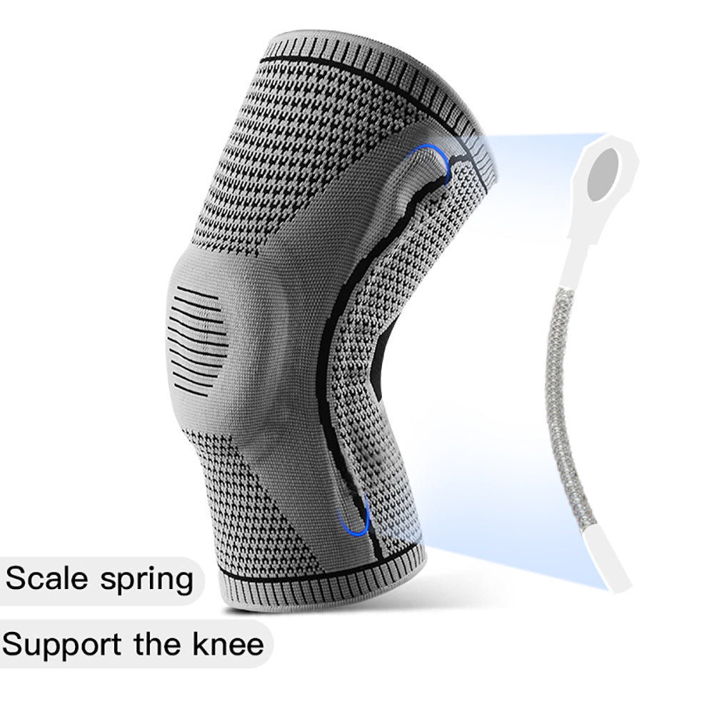 Meniscus Silicone Compression Knee Pads Strap Sport Knee Braces Basketball Patella Medial Support R 3