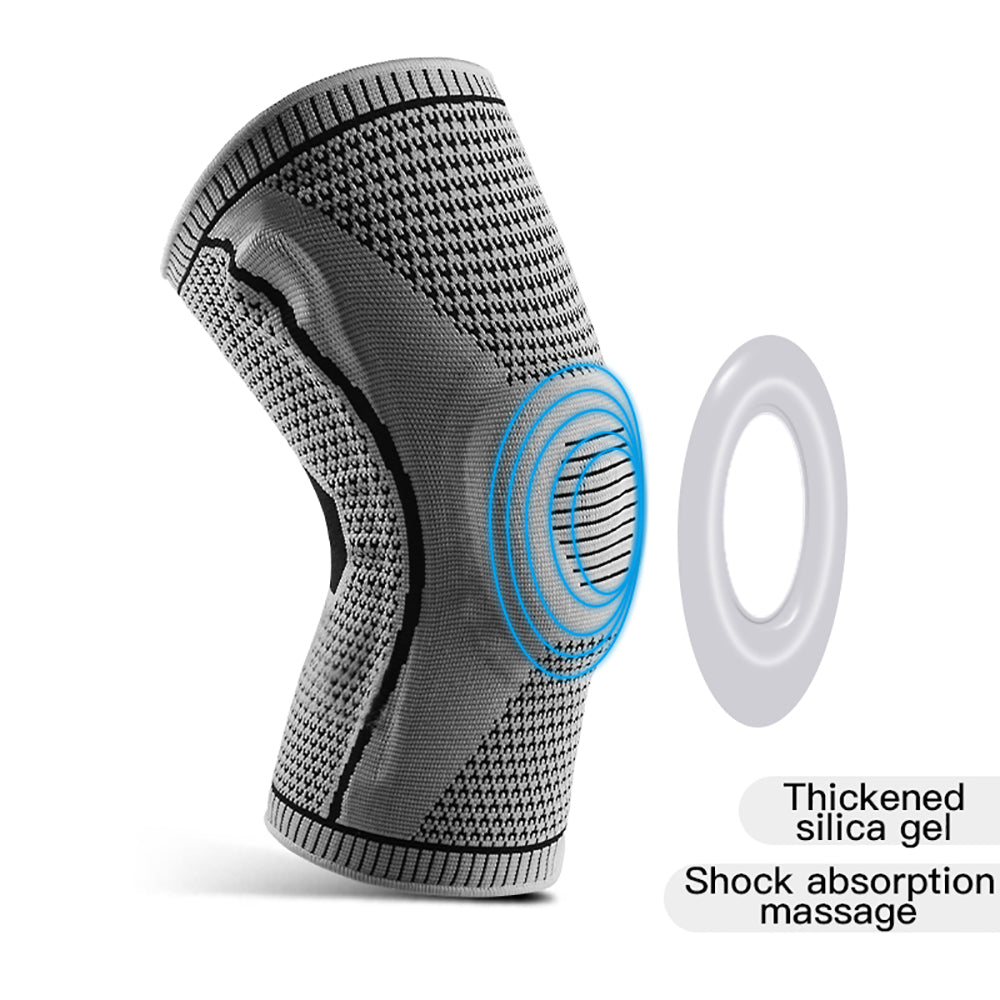Meniscus Silicone Compression Knee Pads Strap Sport Knee Braces Basketball Patella Medial Support R 4