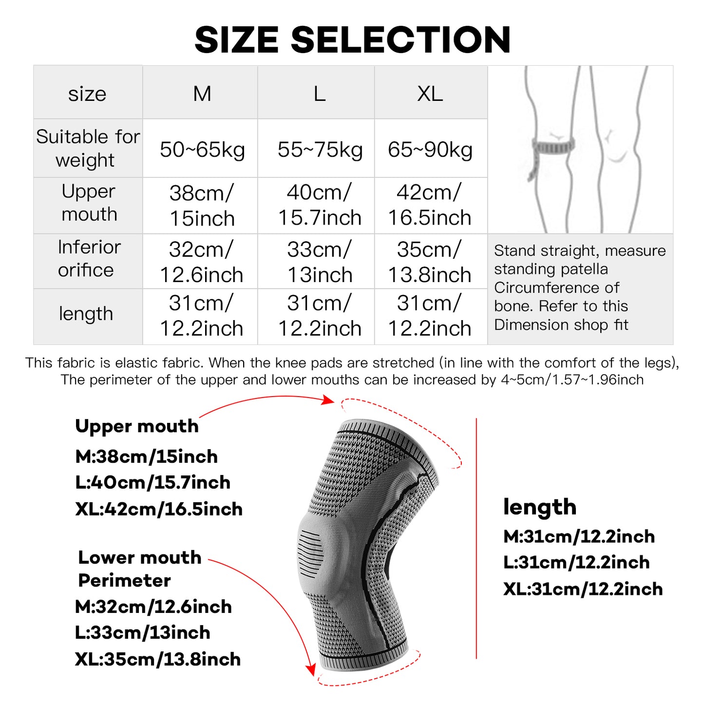 Meniscus Silicone Compression Knee Pads Strap Sport Knee Braces Basketball Patella Medial Support R 5