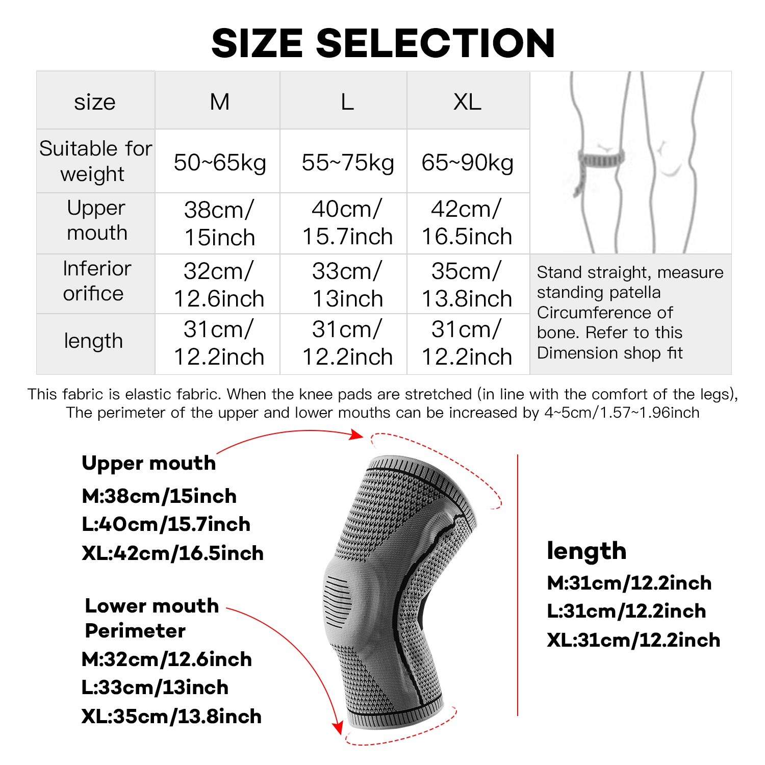 Meniscus Silicone Compression Knee Pads Strap Sport Knee Braces Basketball Patella Medial Support R 5