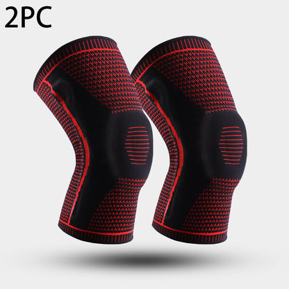Meniscus Silicone Compression Knee Pads Strap Sport Knee Braces Basketball Patella Medial Support R 11
