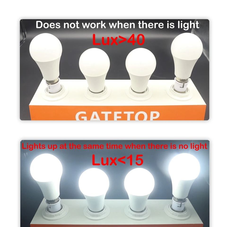Dusk To Dawn Light Sensor Bulb 10W 110V220V Automatic LED For Garage And Outdoor Use 2