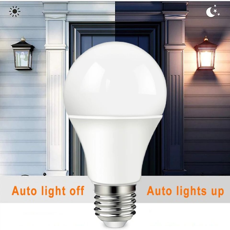 Dusk To Dawn Light Sensor Bulb 10W 110V220V Automatic LED For Garage And Outdoor Use 5