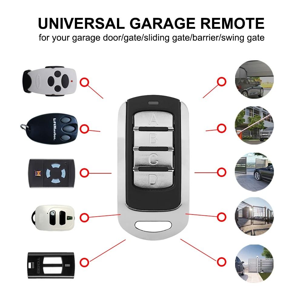 4in1 MultiFrequency Garage Remote Clone 287868MHz 4Button 5
