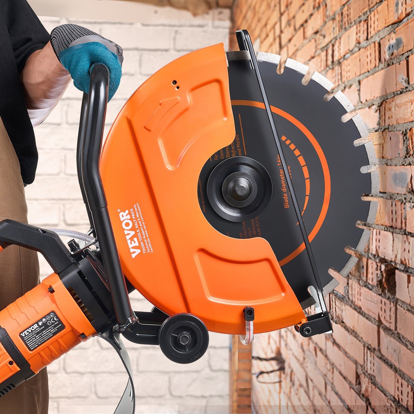 Electric Concrete Saw Wet Dry Circular Cutter With Pump And Blade Max Adjustable Depth For Cutting  6