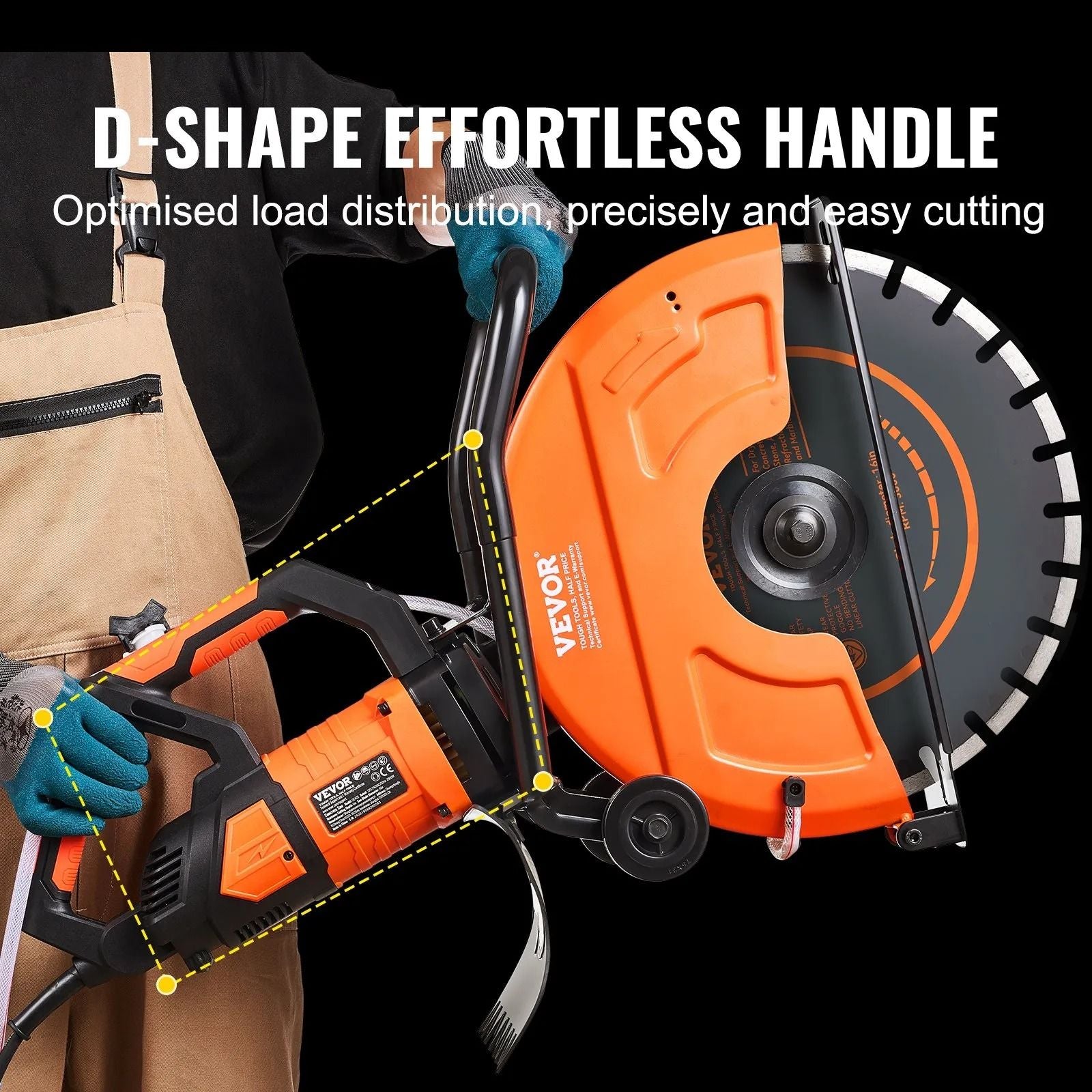 Electric Concrete Saw Wet Dry Circular Cutter With Pump And Blade Max Adjustable Depth For Cutting  3