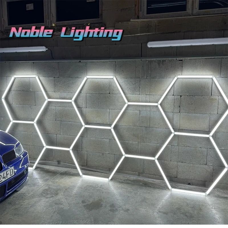 Hexagon Garage LED Light Honeycomb Ceiling Lamp for Workshop and Studio