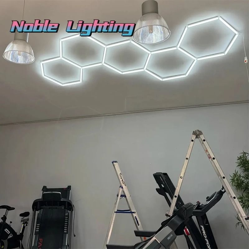 Hexagon Garage LED Light Honeycomb Ceiling Lamp For Workshop And Studio 1