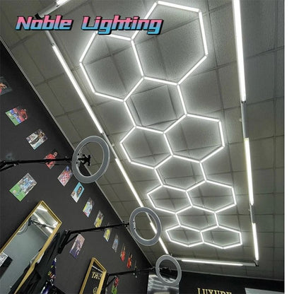 Hexagon Garage LED Light Honeycomb Ceiling Lamp For Workshop And Studio 2